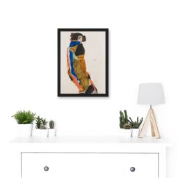 Artery8 Egon Schiele Moa Dancer Artwork Framed Wall Art Print A4 in Black - thumbnail 2