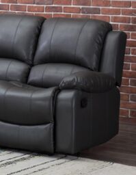 Furnishings For Less UK Minnesota Leather Reclining Corner Sofa 5 Seater Manual Recliner Comfortable Padded Arms With Drinks Tray in Grey - thumbnail 3
