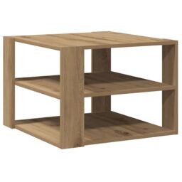 Berkfield Home Coffee Table Artisan Oak 58x58x40 cm Engineered Wood in Brown - Size: 58 x 58 x 40 cm - thumbnail 6