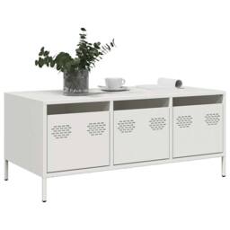 Berkfield Home Sturdy Coffee Table White 101.5x50x43.5 cm Cold-rolled Steel