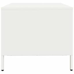 Berkfield Home Sturdy Coffee Table White 101.5x50x43.5 cm Cold-rolled Steel - thumbnail 6