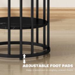 Wyld Haus Dilisu Set of 2 Black Marble Effect Coffee Tables - thumbnail 7