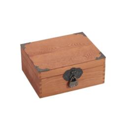 EONLION Small Vintage Wooden Storage Boxes in Brown - Size: 500mm
