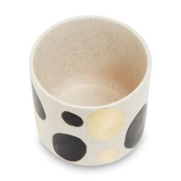Orsina Speckled Ceramic Planter, Modern Small Garden Pot for Home Decor, Ceramic Pots for Indoor Plants in White - thumbnail 3