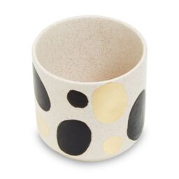 Orsina Speckled Ceramic Planter, Modern Small Garden Pot for Home Decor, Ceramic Pots for Indoor Plants in White - thumbnail 2