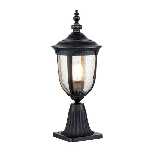 Netlighting Cleveland Outdoor Pedestal Light Weathered Bronze IP44 in Brown
