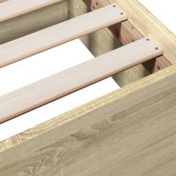 Berkfield Home Modern Bed Frame w/Drawers Frame Sonoma Oak 150x200 cm King Size in Light Oak - thumbnail 9