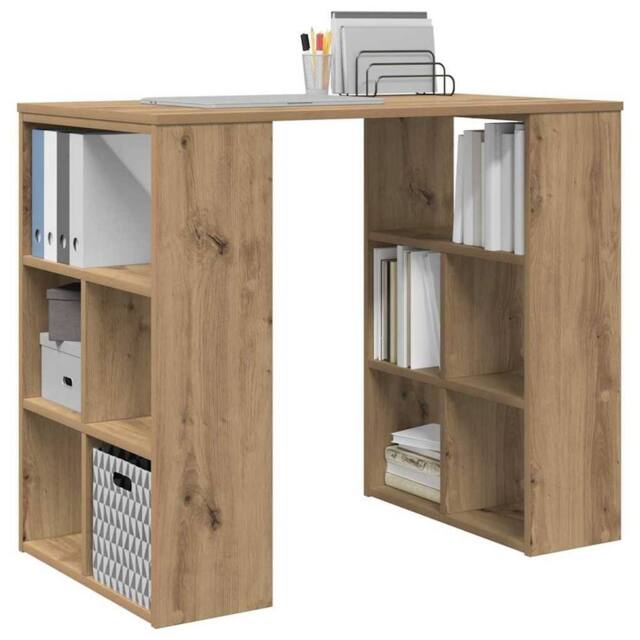 Berkfield Home Modern Corner Desk Artisan oak Engineered wood Medium Sleek in Brown - image 1