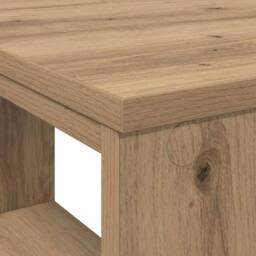 Berkfield Home Modern Corner Desk Artisan oak Engineered wood Medium Sleek in Brown - thumbnail 8