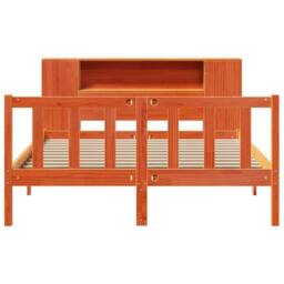Berkfield Home Decorative Bookcase Bed without Mattress Wax Brown 140x200 cm Sol - thumbnail 4