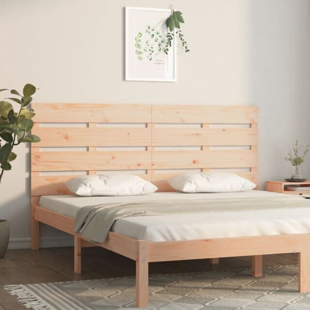 Berkfield Home Headboard 120x3x80 cm Solid Wood Pine in Brown - Size: 120 x 3 x 80 cm - image 1