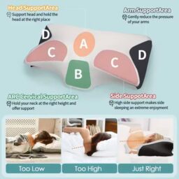 Hinsinc Ergonomic Memory Foam Pillow For Neck Shoulder Pain Relief - thumbnail 4
