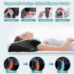 Hinsinc Ergonomic Memory Foam Pillow For Neck Shoulder Pain Relief - thumbnail 3