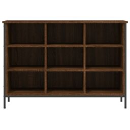 Berkfield Home Shoe Cabinet Brown Oak 100x35x70 cm Engineered Wood - Size: 100 x 35 x 70 cm - thumbnail 4