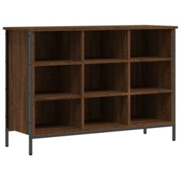 Berkfield Home Shoe Cabinet Brown Oak 100x35x70 cm Engineered Wood - Size: 100 x 35 x 70 cm - thumbnail 2