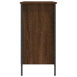 Berkfield Home Shoe Cabinet Brown Oak 100x35x70 cm Engineered Wood - Size: 100 x 35 x 70 cm - thumbnail 5