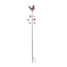 mysmartbuy Cockerel Wind Vane - Hand Painted Metal Outdoor Garden Decoration in Copper - thumbnail 3