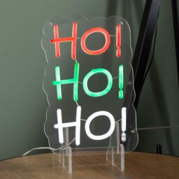 Samuel Alexander 29cm Hanging or Freestanding Christmas Ho Ho Ho Neon Sign - thumbnail 9
