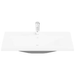 Berkfield Home Bathroom Sink Cabinet with Built-in Basin Black Oak Engineered Wood - thumbnail 7