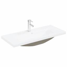 Berkfield Home Bathroom Sink Cabinet with Built-in Basin Black Oak Engineered Wood - thumbnail 5