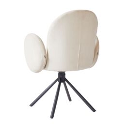 Nordlys Set of 2 Scandinavian Metal Dining Room Chairs in Beige - thumbnail 9