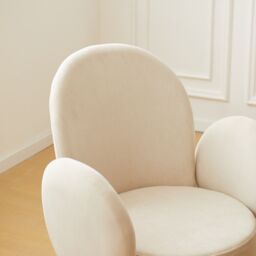 Nordlys Set of 2 Scandinavian Metal Dining Room Chairs in Beige - thumbnail 6