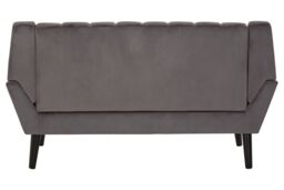 Orsina Refined 2 Seat Grey Sofa, Velvet Upholstered Mid Century Sofa, Elegant Contemporary Sofa For Livingroom - thumbnail 2