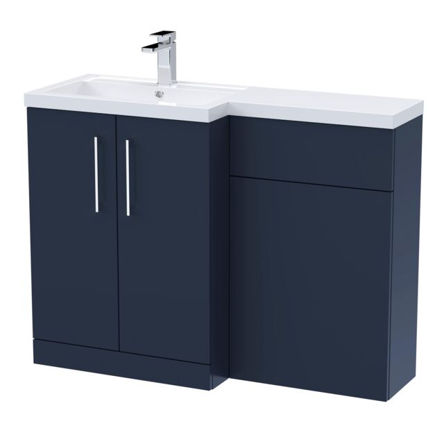 Balterley Bathroom Vanity Basin & WC Unit Left Hand Midnight Blue 1100mm - image 1