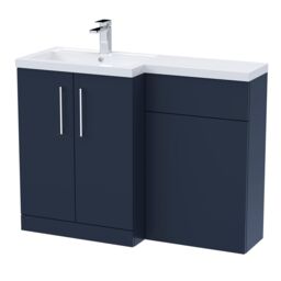 Balterley Bathroom Vanity Basin & WC Unit Left Hand Midnight Blue 1100mm