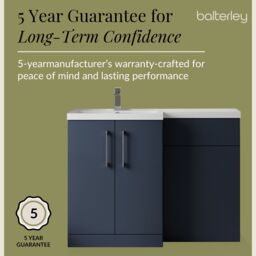 Balterley Bathroom Vanity Basin & WC Unit Left Hand Midnight Blue 1100mm - thumbnail 6
