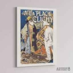 "Artery8 Place Clichy Vintage Advert Eugene Grasset Canvas Wall Art Print - Size: W18"" x H24""" - thumbnail 2