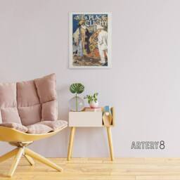 "Artery8 Place Clichy Vintage Advert Eugene Grasset Canvas Wall Art Print - Size: W18"" x H24""" - thumbnail 3