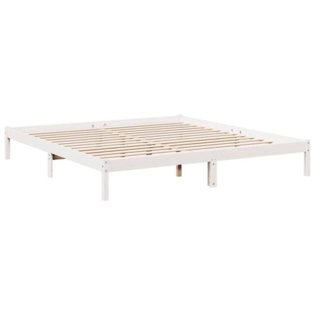 Berkfield Home Decorative Extra Long Bed Frame without Mattress White 180x210 cm - image 1