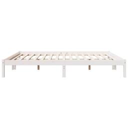 Berkfield Home Decorative Extra Long Bed Frame without Mattress White 180x210 cm - thumbnail 5