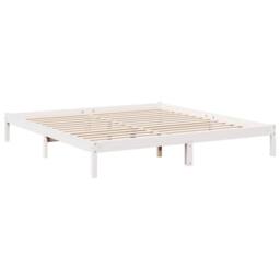 Berkfield Home Decorative Extra Long Bed Frame without Mattress White 180x210 cm - thumbnail 6