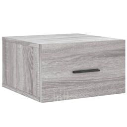 Berkfield Home Wall-mounted Bedside Cabinet Grey Sonoma 35x35x20 cm - Size: 35 x 35 x 20 cm - thumbnail 2