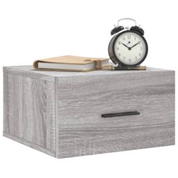 Berkfield Home Wall-mounted Bedside Cabinet Grey Sonoma 35x35x20 cm - Size: 35 x 35 x 20 cm - thumbnail 3