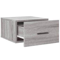 Berkfield Home Wall-mounted Bedside Cabinet Grey Sonoma 35x35x20 cm - Size: 35 x 35 x 20 cm - thumbnail 6