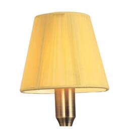 Netlighting Siena Wall Lamp Switched E14 Brass Amber Cream Shade & Amber Crystal in Yellow - thumbnail 5
