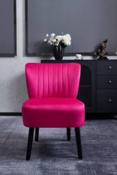 Groundlevel Crushed Velvet Shell Accent Chair in Fuchsia - thumbnail 2
