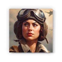 "Warren Reed - Designer Female Pilot Canvas - Size: W30"" x H30""" - thumbnail 2