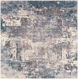 Livabliss Ankara - Abstract Blue Beige Modern Marble Living Dining Bedroom Rug - Size: 200 cm x 200 cm - thumbnail 2