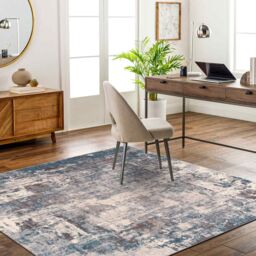 Livabliss Ankara - Abstract Blue Beige Modern Marble Living Dining Bedroom Rug - Size: 200 cm x 200 cm - thumbnail 8