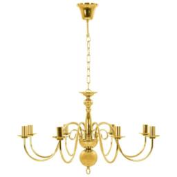 Berkfield Home Chandelier Golden 8 x E14 Bulbs in Gold - thumbnail 4