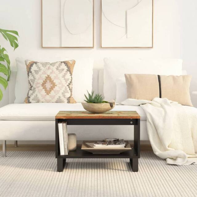 Berkfield Home Coffee Table 60x50x40 cm Solid Wood Reclaimed - Size: 60 x 50 x 40 cm - image 1