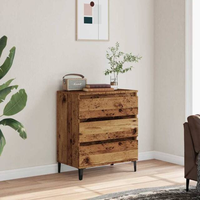 Berkfield Home Sideboard Old Wood 60x35x70 cm Engineered Wood in Brown - Size: 60 x 35 x 70 cm - image 1