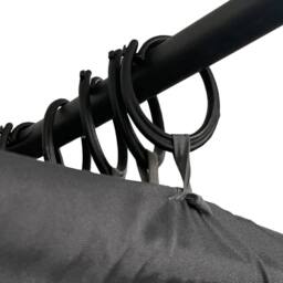 Berkfield Home Double Sun Lounger with Side & Top Curtains Anthracite in Charcoal - thumbnail 8