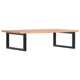 Berkfield Home Basin Shelf Wall Mounted Steel & Solid Wood Oak in Brown - thumbnail 6