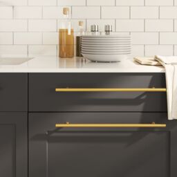 Berkfield Home Cabinet Handles 5 pcs Gold 320 mm Stainless Steel - thumbnail 1