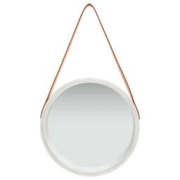Berkfield Home Wall Mirror with Strap 40 cm Silver